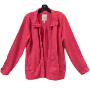 Merona button up layered cardigan top size large